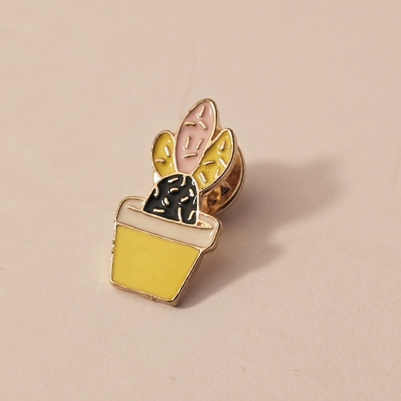 Source Unknown Jewelry - Colorful Cactus Enamel Pin